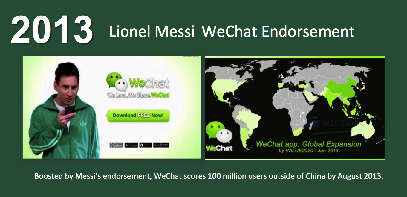 Lionel Messi's WeChat endorsement